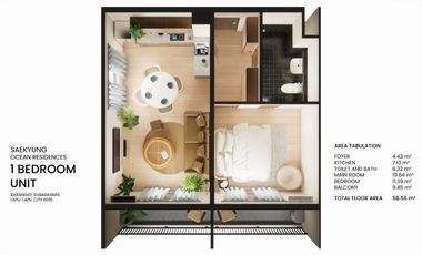 🏡 FOR SALE: 1-BEDROOM UNIT – SAEKYUNG RESIDENCES, MACTAN, CEBU