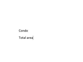 jobert condo test total area
