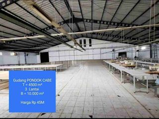 Gudang Martadinata Raya ex Pabrik tenang 7menit pintu Toll