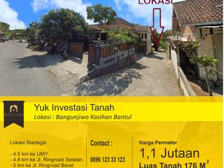 tanah di bangunjiwo kasihan bantul dekat Kampus UMY yogyakarta