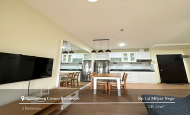 Dijual Apartement Cosmo Residence 2 Bedrooms Full Furnished Lantai Tinggi
