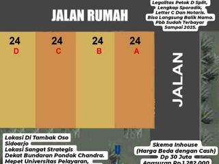 Di Jual Tanah Belum Siap Bangun Termurah di Tambak Oso Sidoarjo