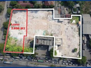 Dijual Kavling / Tanah di Jl Daan Mogot Raya Pinggir Jalan SHM Jakarta 2.896m2