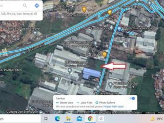 Tanah Luas 3709 M Strategis dekat Pintu Tol Cileunyi Bandung