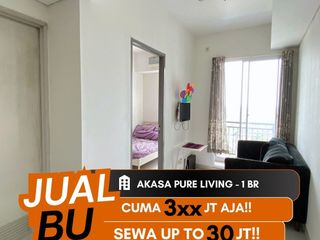 JUAL BU APARTEMEN AKASA PURE LIVING BSD 1BR SEMI FURNISHED
