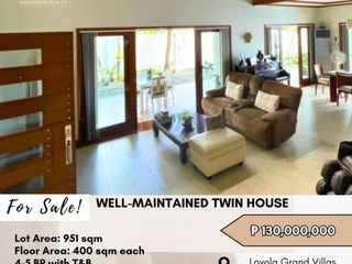 For Sale: Well-maintained Twin House located at Loyola Grand Villas, Quezon City