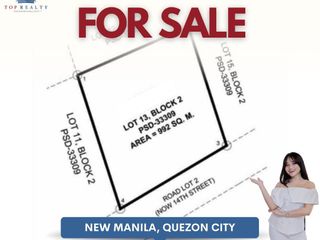 992 sqm Residential Lot in New Manila, Quezon City For Sale