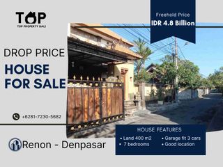 BUC rumah 7 kamar tidur hitung tanah saja 4 are di Badak Agung Renon Denpasar