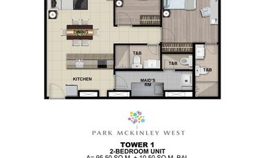 2 Bedroom Unit for Sale Rent to own