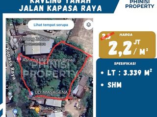 FOR SALE – TANAH STRATEGIS Jl. KAPASA RAYA, MAKASSAR DENGAN LOKASI YANG SANGAT POTENSIAL DI KAWASAN BERKEMBANG DAN RAMAI AKTIVITAS USAHA