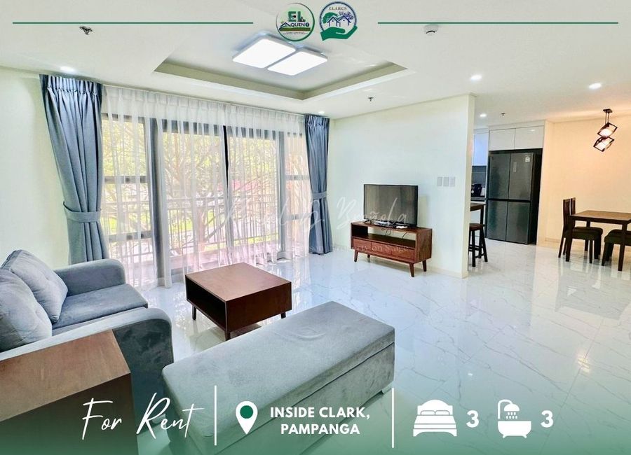 Fully-Furnished 3-Bedroom Condo Unit for Rent located inside Clark ...