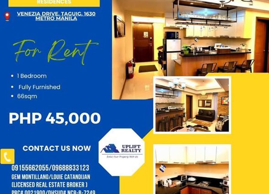 🔑 FOR RENT – 1BR at Venice Luxury Residences, Tower A | Lamudi.com.ph