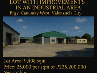 For Sale: Lot with Improvements in an Industrial Area in Brgy. Canumay West, Valenzuela City