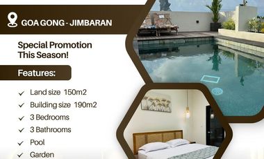 FOR SALE VILLA BRAND NEW MODERN SANTORINI LOKASI JLN GOA GONG ATAS VIEW GWK