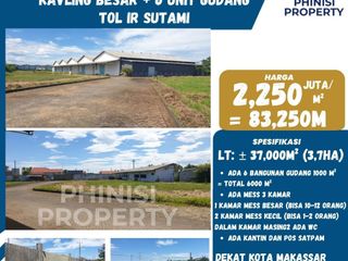 DIJUAL KAVLING MURAH DAN BESAR SEKALIGUS TERSEDIA 6 UNIT GUDANG DI IR SUTAMI