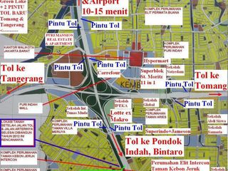 JUAL/SEWA/KERJASAMA STRATEGIS 2 pintu tol masuk & exit toll dalam radius <1km, Tanah 7500m2 di pinggir tol meruya