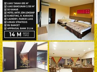 14 M Dijual cepaaattt BU Banget!!  Hotel sayap Pasteur 50 kamar Appraisal Bank 21,5 M