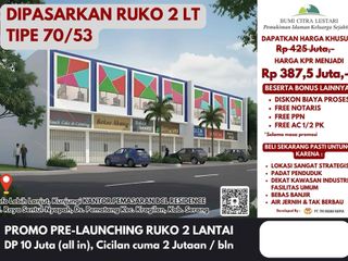 Ruko 2 lantai tipe 70/53 di kab serang