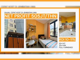 SATU2NYA KOST dg ROI 11%/thn di Tengah Kota JakBar - Full terisi 100% - Net 42jt/bln