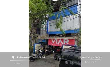 Dijual Ruko Arteri Pondok Indah 3 Lantai  + Kamar Kost