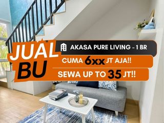 Jual Cepat Apartemen Akasa Pure Living BSD Mezzanine Full Custom Furnished Dekat Green Office Park