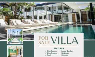 FOR SALE LUXURY VILLA WIITH SWIMMING POOL AND BEAUTIFUL GARDEN AT CANGGU