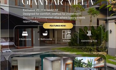 FOR SALE COMFORT VILLA WITH BEAUTY SWIMMING POOL AND RICE FIELD VIEW AT GIANYAR