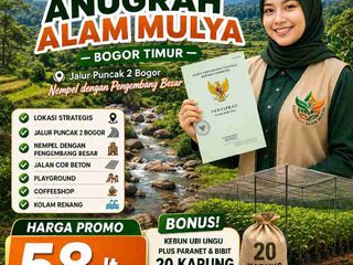 Jual Tanah Villa Kebun produktif SHM Murah jalur puncak 2 Bogor Timur
