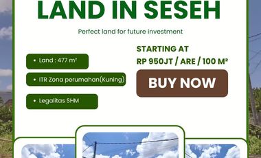 FOR SALE LAND COMFORTABLE 477 m² AT SESEH BEACH