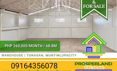3 INDUSTRIAL WAREHOUSES FOR SALE OR LEASE  TUNASAN, MUNTINLUPA CITY