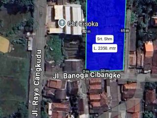 Dijual Kavling Pinggir Jalan Cisoka Tangerang Luas 2400 meter Cocok Untuk Gudang dll