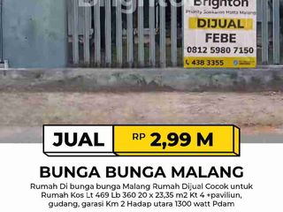 Rumah Di Bunga Bunga Lowokwaru Malang