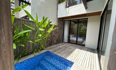 Dijual Villa Tropical Modern Seaside One Gate System LT 120m2 KT 3 jalan Kayu Tulang Canggu dekat Pepito Batubolong