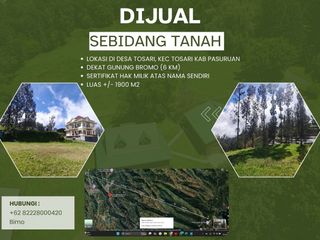 Tanah Dijual di Desa Tosari, Pasuruan Lokasi Strategis Dekat Gunung Bromo!