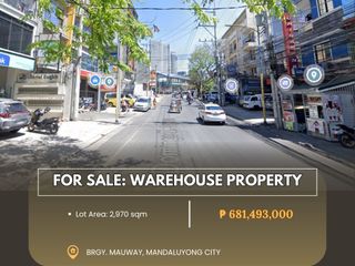 FOR SALE Warehouse located at Brgy. Mauway, Mandaluyong City