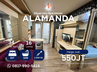 Jual 2BR Furnished atas mall tower Alamanda apartemen Bassura City SHM