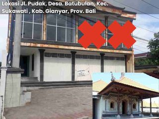 DiJual Ruko 2 LT Dan Rumah Tinggal  Di Jalan Pudak , Desa Batubulan , Kecamatan Sukawati , Kab Gianyar , Provinsi Bali

Ruko 2 Lantai 

Luas Tanah : 136 M²

Luas Bangunan : 260 M²

RUMAH TINGGAL 

Luas Tanah : 213 m²

Luas Bangunan : 795 m²
PDAM

LISTRIK PLN 7.000 VA

Carport

Hadap : Barat
Akses Jalan 5 Meter
Legalitas : SHM + IMB ADA
SELLING POINT 
- Dekat dengan semolah
- ⁠Dekat dengan fasilitas umum
- ⁠Dekat pusat pemerintahan 

HARGA RP 5,5 M Nego