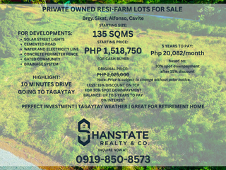 Residential Farm Lot for Sale