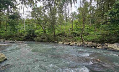Dijual tanah dengan air terjun dan sungai bebatuan di bali