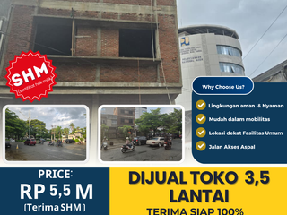 Dijual Ruko 3,5 Lantai SHM Depan Kantor PU Banda Aceh