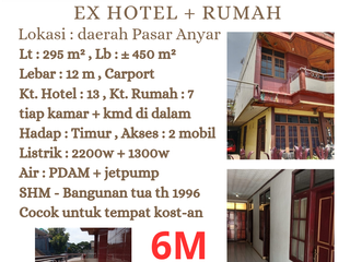 JUAL CEPAT EX HOTEL DI TENGAH KOTA