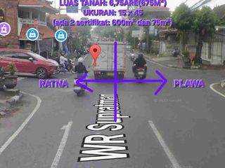 Dijual TANAH 6,75 ARE jalan Ratna CCK utk RUKO,BISNIS