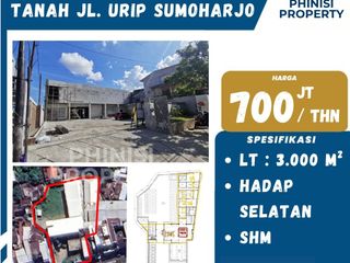 DISEWA Kavling besar di Jalan Urip Sumoharjo