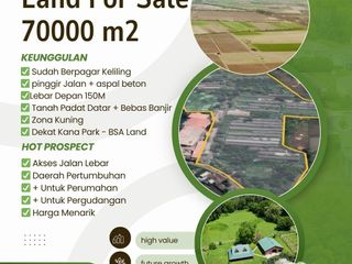 Tanah Bagus, Padat, Rata, 7 hektar  di Jl Rancaiyuh.babat, dekat BSD