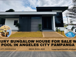 LUXURY BUNGALOW HOUSE FOR SALE WITH POOL IN ANGELES CITY PAMPANGA