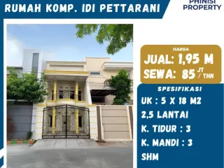 DIJUAL / DISEWAKAN RUMAH MEWAH KOMPLEKS IDI PETTARANI – MAKASSAR