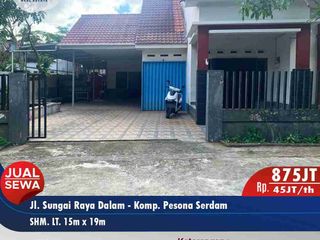 Dijual / sewa rumah siap huni semi furnished di Jl. Sungai Raya Dalam beserta SHM