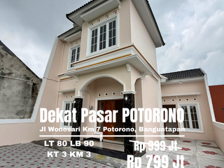 Rumah Baru Mewah murah dekta pasar potorono