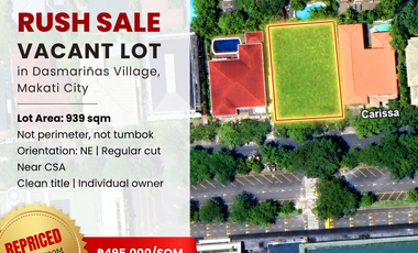 RUSH SALE! Vacant Lot in Dasmariñas Village, Makati