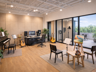 3rd Floor Music Studio Space — Ideal for Instruction & Recording Use